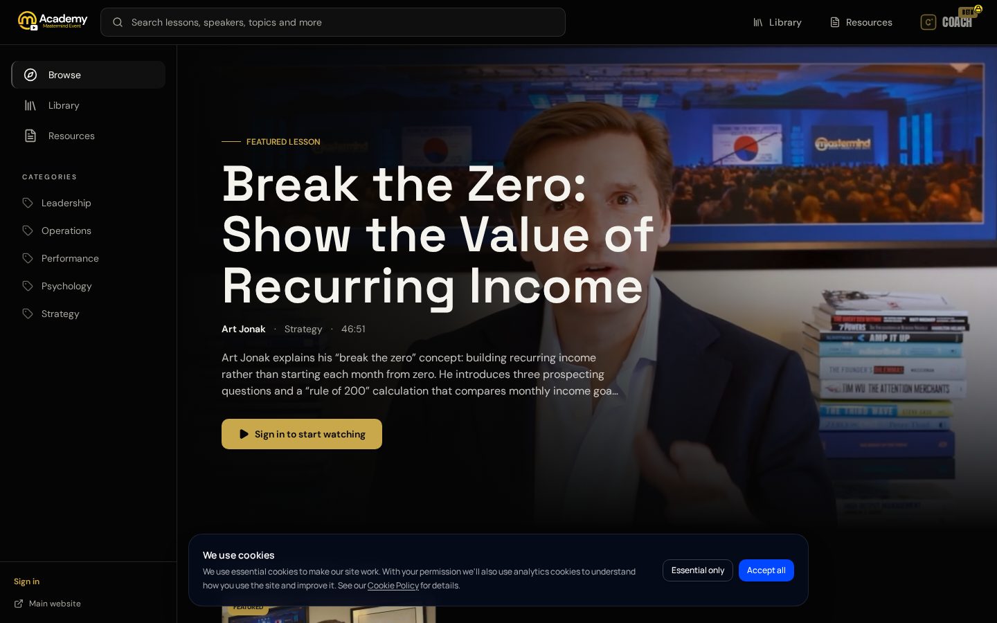 Mastermind Academy website